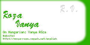 roza vanya business card