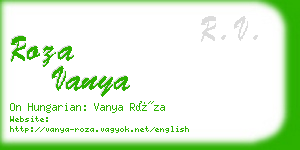 roza vanya business card